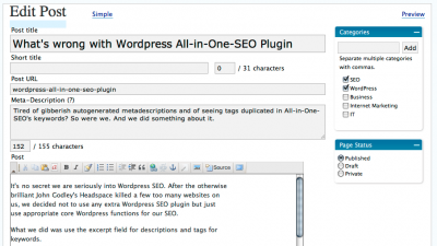 KISS WordPress SEO