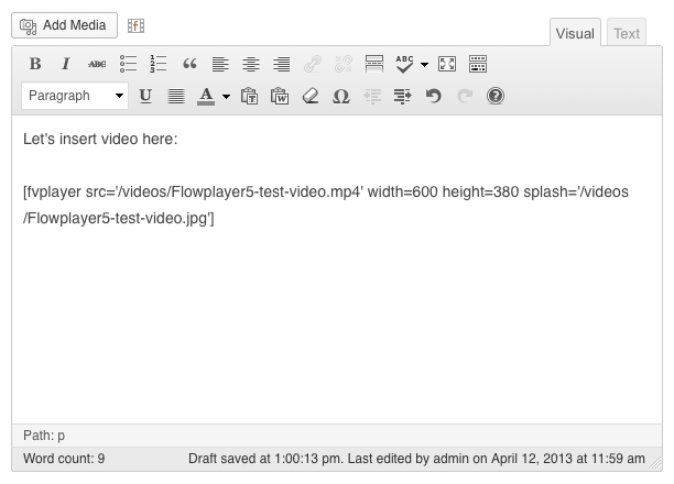 fv wp flowplayer step5