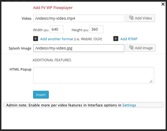 add fv wp flowplayer