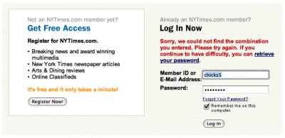 NYtimes registration firewall lockout