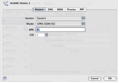 generic HSDPA settings