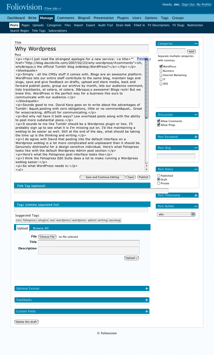 Why WordPress The Tumblr Question