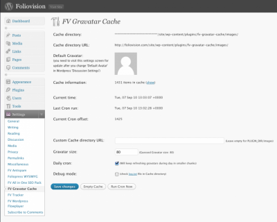 fv gravatar cache options