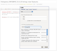 foliopress wysiwyg wp link to post