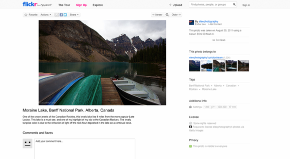 Flickr License Case Study Screenshot