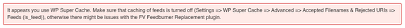 fv feedburner replacement wp super cache 1