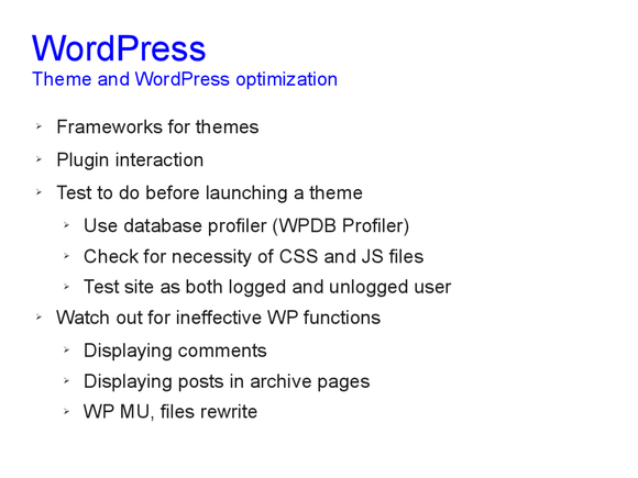 Speed optimization of WordPress 15