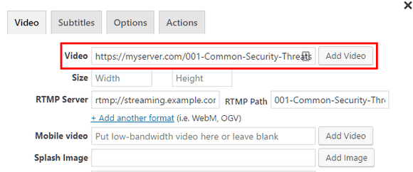 MP4 version of the video server via normal HTTP as a backup for non-Flash devices