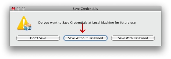 Bucket Explorer save credentials