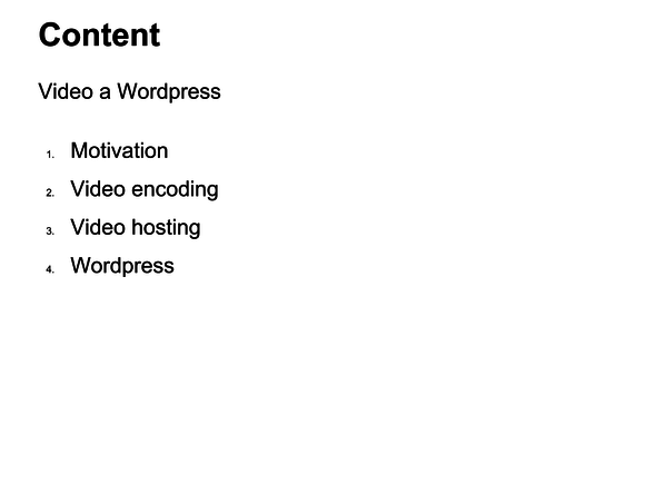 video wordpress content