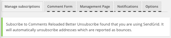 subscribe to comments reloaded sendgrid