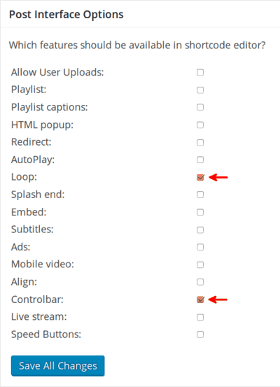 ab loop settings