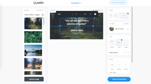 Create beautiful visuals with Buffer's Pablo 