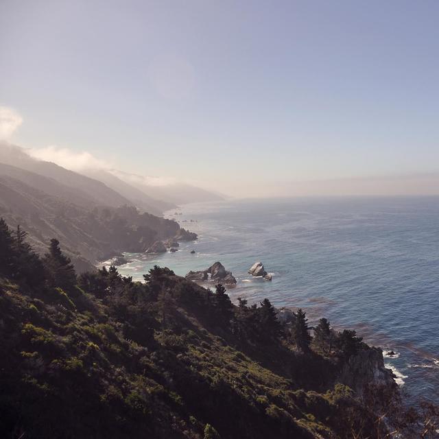 Seashore near mountains