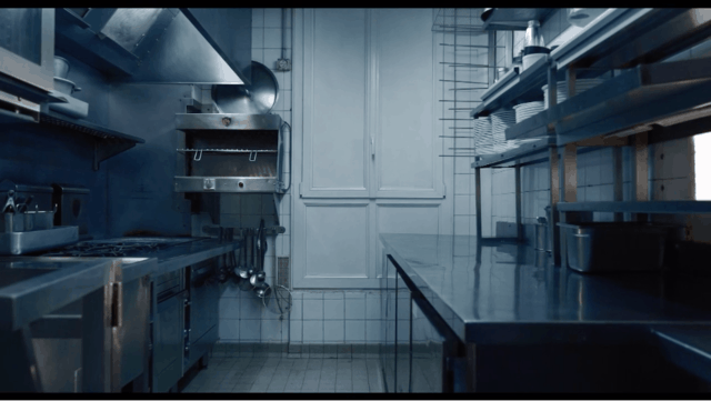 Big empty kitchen in a restaurant