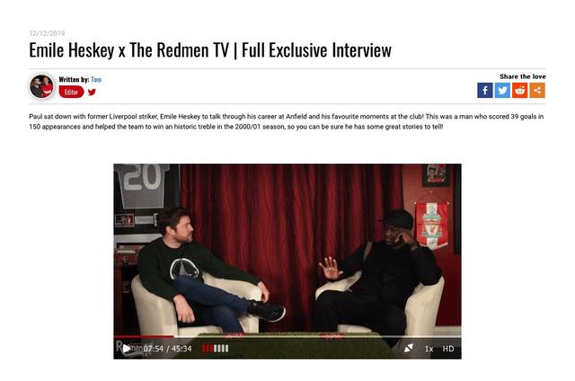 The Redmen TV's Full Exclusive Interview video episode preview