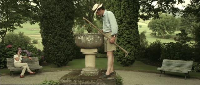 Luis González-Camino taking care of his garden