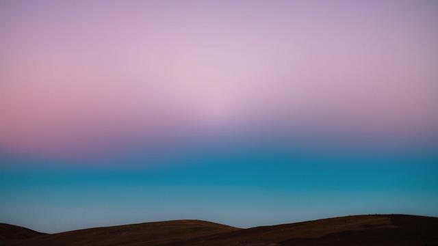 Pink and blue sky above Atacama desert