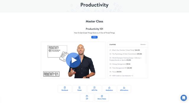 Optimize Productitivy online class interface