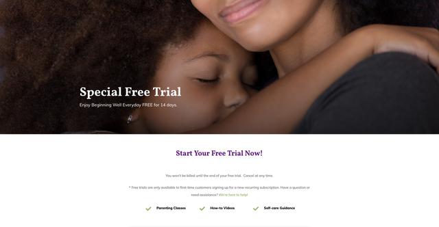 Free trial of beginningwell.com