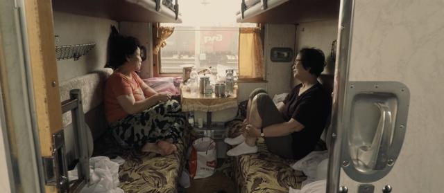 Two travellers in the Trans-Siberian train