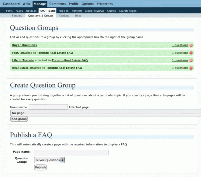 FAQ Tastic layout sample