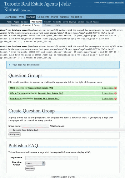 MySQL errors FAQ Tastic