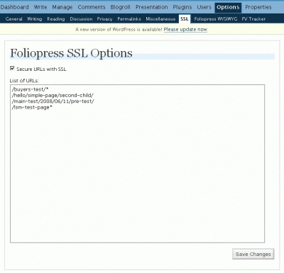 foliopress ssl options